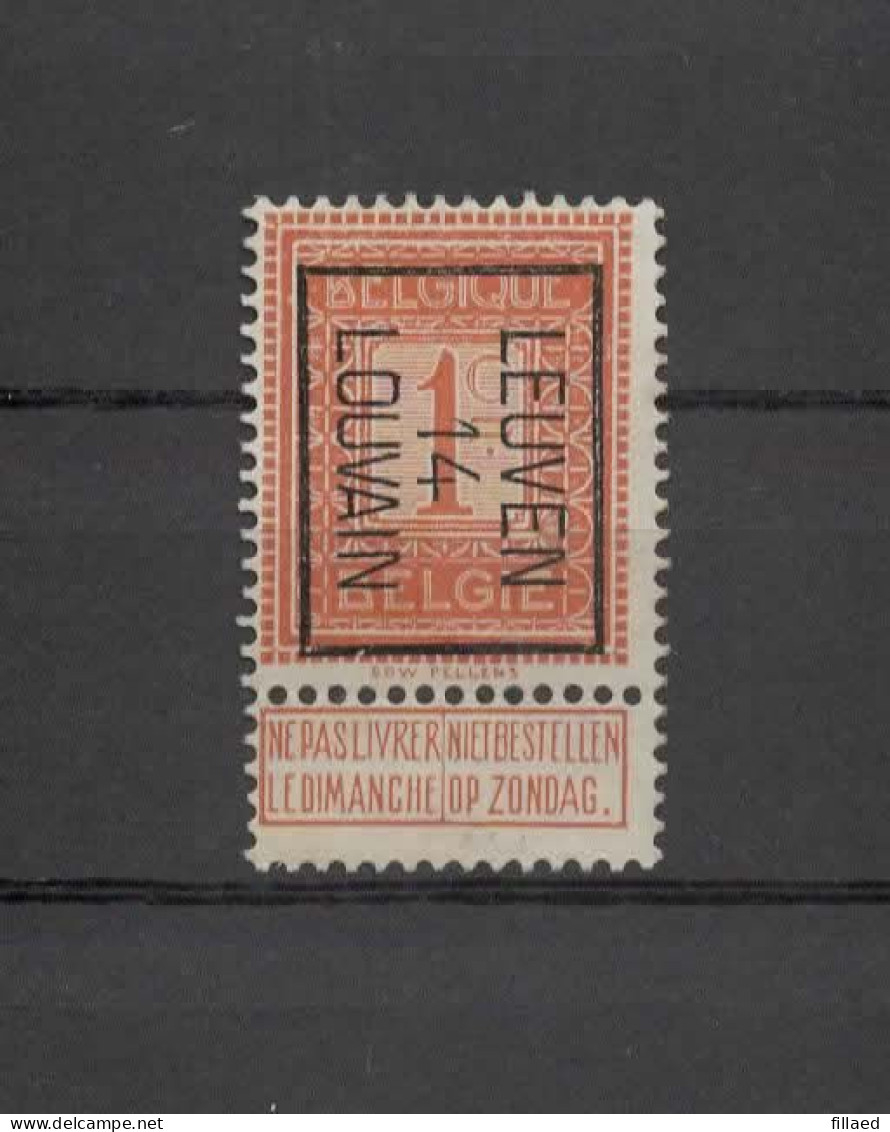 N 47B  Leuven 14 Louvain - Typo Precancels 1912-14 (Lion)