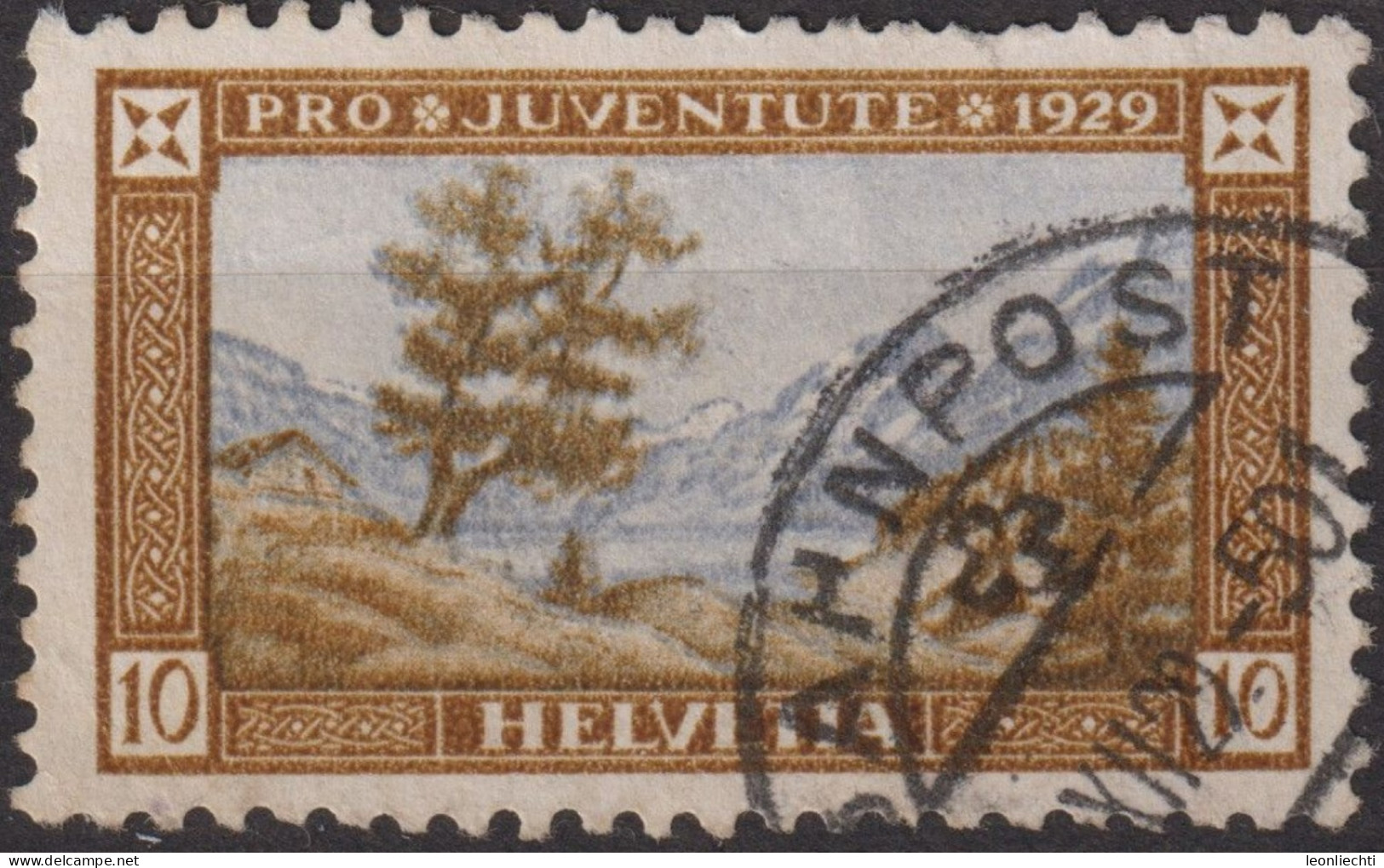 1929 Schweiz / Pro Juventute ° Zum:CH J50, Mi:CH 236, Yt:CH 236, Engstlensee, Bäume - Used Stamps