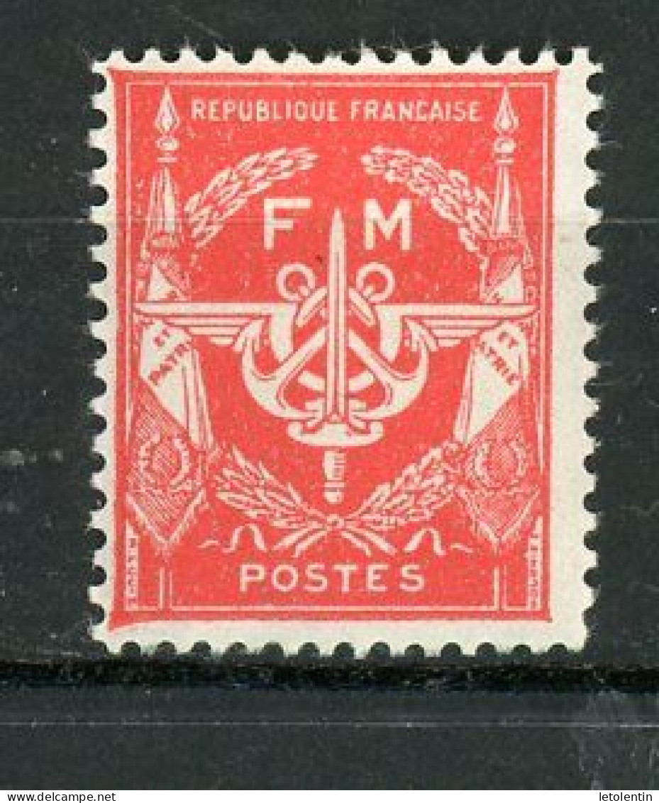 FRANCE -  FM  ROUGE  CARMIN - N° Yvert   12a** - Timbres De Franchise Militaire