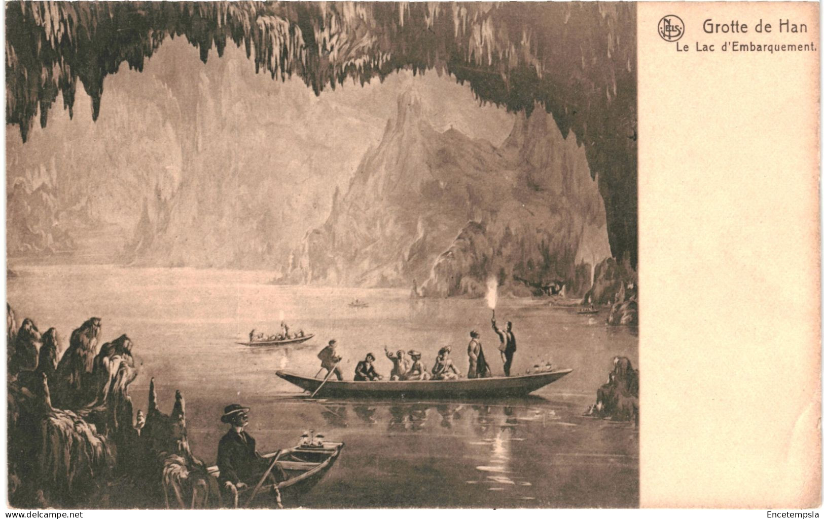 CPA Carte Postale Belgique Han Grottes Lac D'embarquement  1922 VM79665 - Rochefort