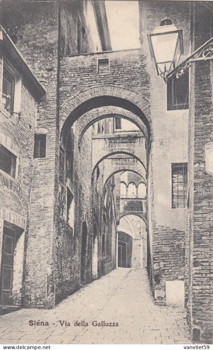 SIENA-VIA E ARCO DELLA GALLUZZA-2 CARTOLINE NON VIAGGIATE-1915-1930 - Siena