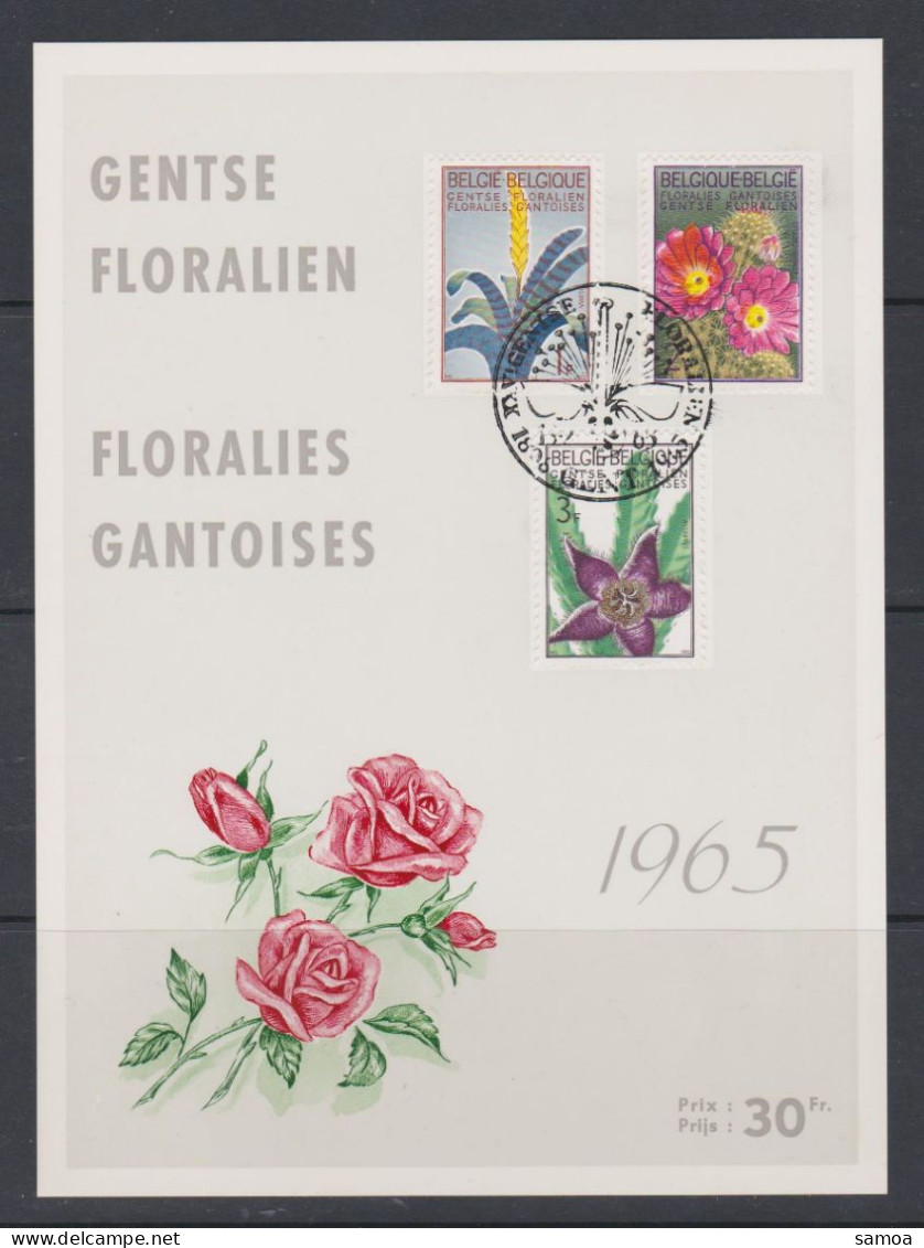 Belgique FS 1965 1315-17 Fleurs Floralies Gantoises Gentse Floraliën Vriesia Echinocactus Stapelia - Documentos Conmemorativos