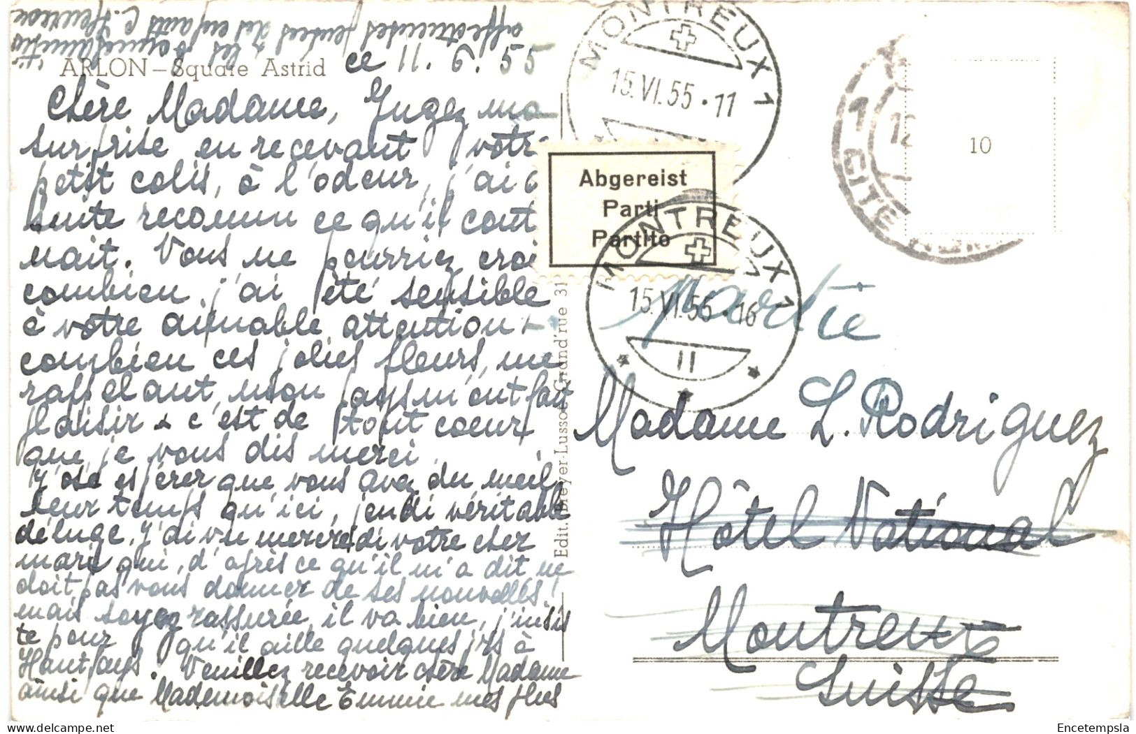CPA Carte Postale Belgique Arlon Square Astrid 1955 VM79666 - Aarlen