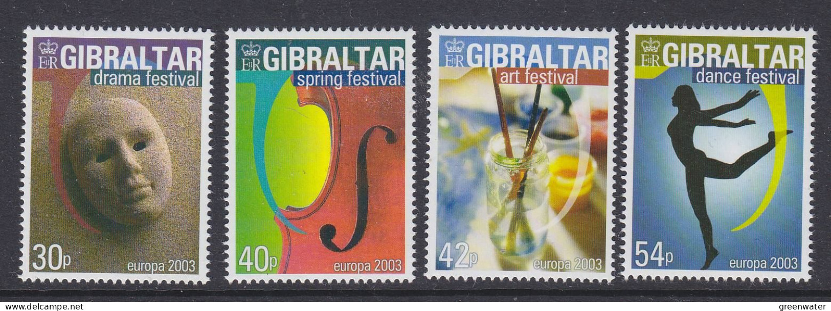 Europa Cept 2003 Gibraltar 4v ** Mnh (59515) Rock Bottom - 2003