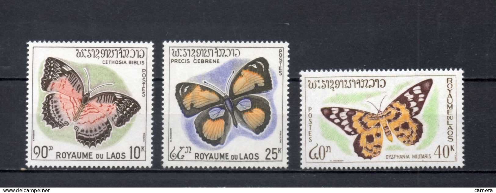 LAOS   N° 106 à 108    NEUFS SANS CHARNIERE    COTE 14.00€     PAPILLON ANIMAUX FAUNE - Laos