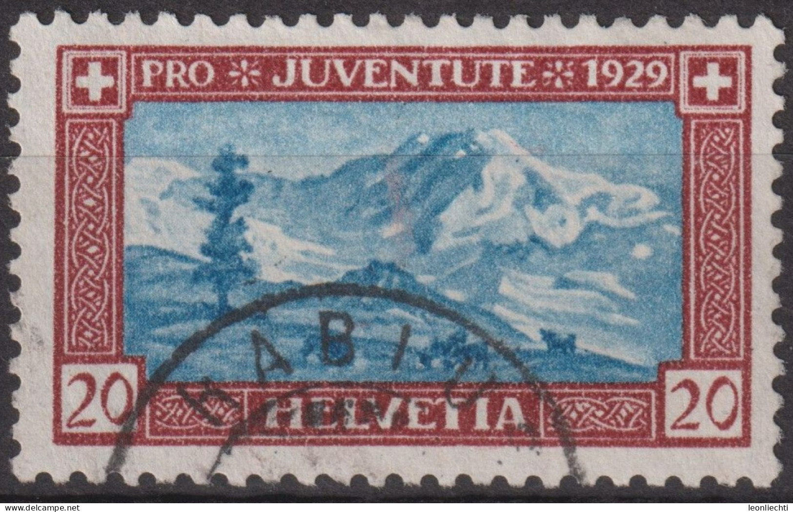 1929 Schweiz / Pro Juventute ° Zum:CH J51, Mi:CH 237, Yt:CH 237, Lyskamm - Used Stamps
