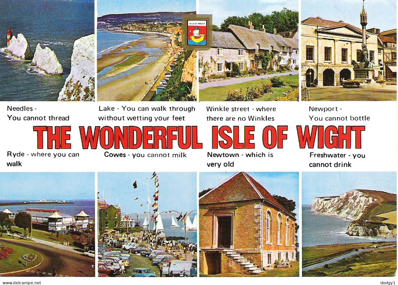 SCENES FROM THE ISLE OF WIGHT Circa 1987 USED POSTCARD M4 - Other & Unclassified