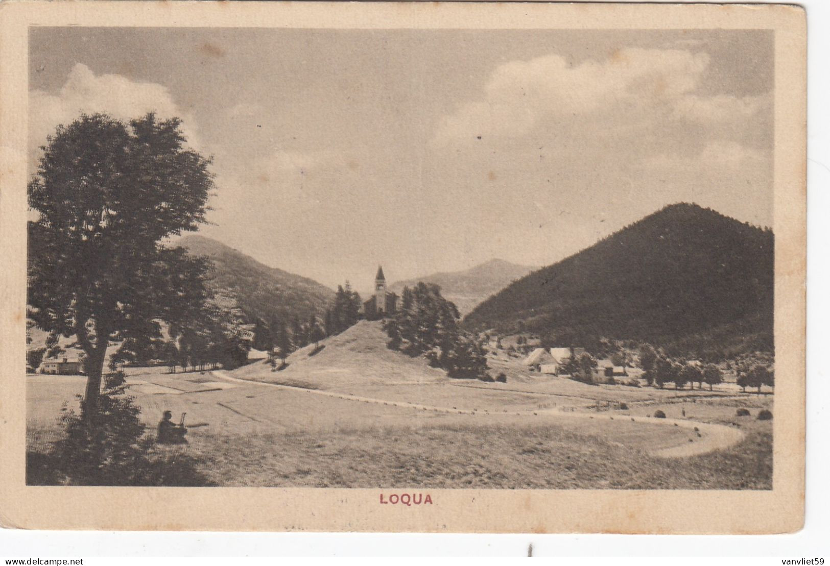 LOQUA-NOVA GORICA-SLOVENIA- CARTOLINA VIAGGIATA IL 13-4-1924 - Slovénie