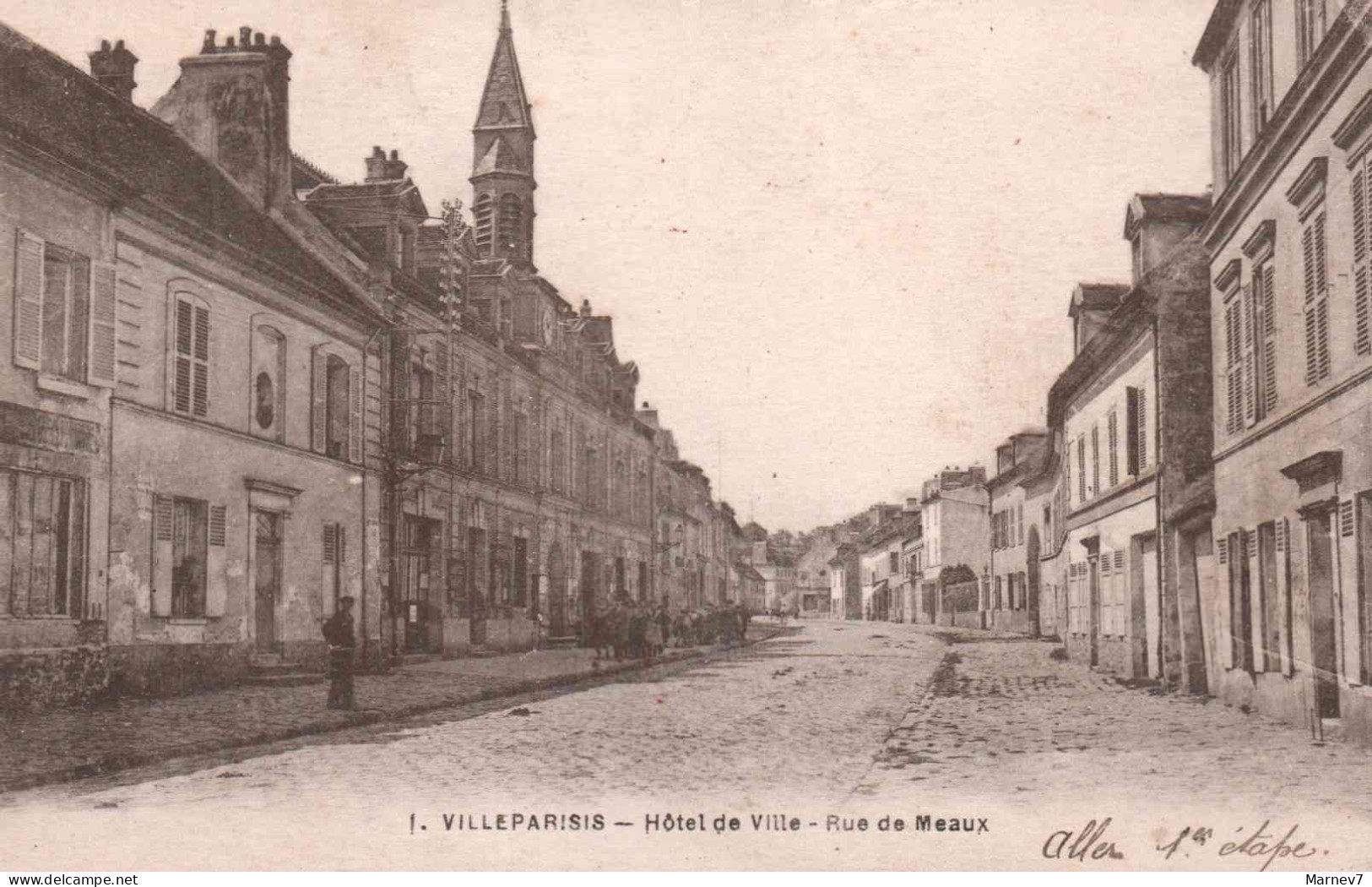 77 Seine Et Marne - CPA - VILLEPARISIS - Hôtel De Ville - Rue De Meaux - 1921 - Villeparisis