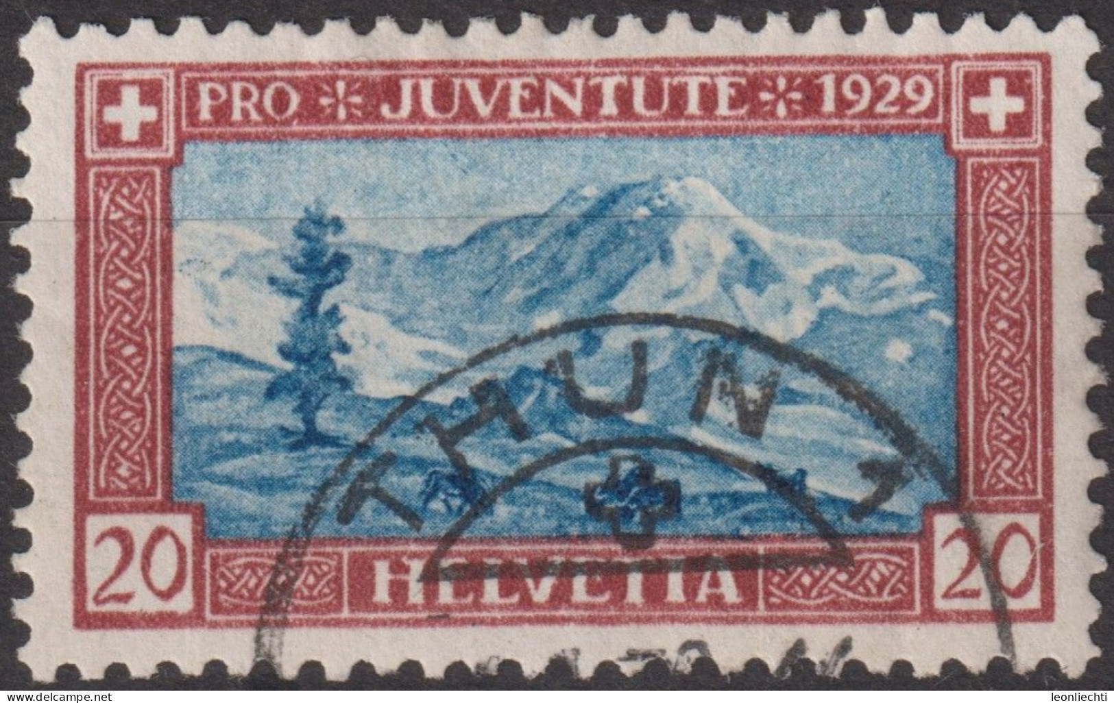 1929 Schweiz / Pro Juventute ° Zum:CH J51, Mi:CH 237, Yt:CH 237, Lyskamm - Used Stamps