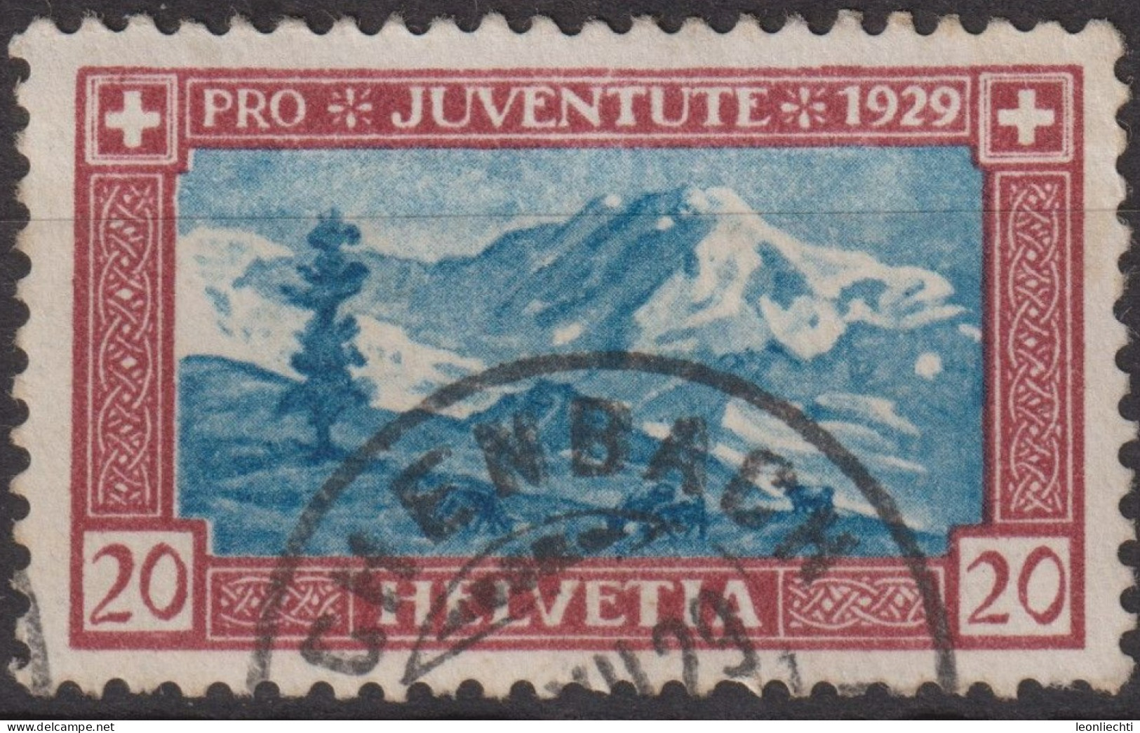 1929 Schweiz / Pro Juventute ° Zum:CH J51, Mi:CH 237, Yt:CH 237, Lyskamm - Used Stamps