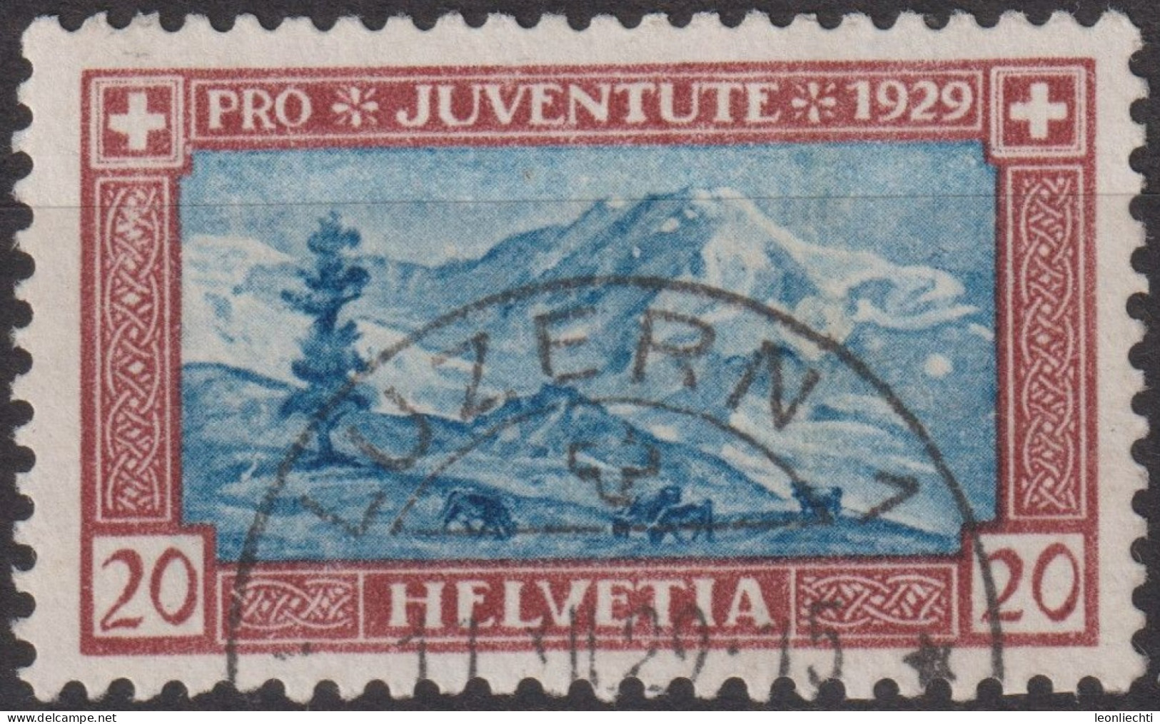 1929 Schweiz / Pro Juventute ° Zum:CH J51, Mi:CH 237, Yt:CH 237, Lyskamm - Used Stamps