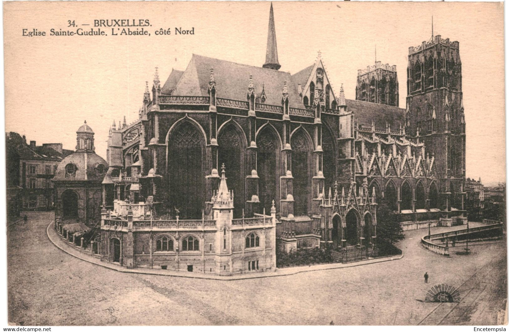 CPA Carte Postale Belgique Bruxelles Eglise Sainte Gudule Abside Côté Nord VM79669 - Monuments