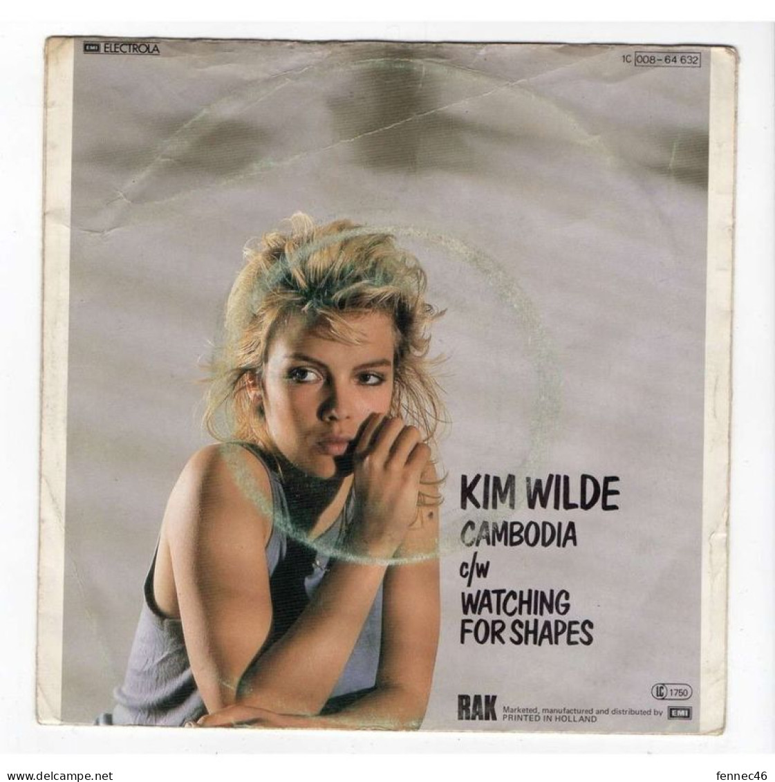 * Vinyle  45T - Kim Wilde  -  Cambodia - Watching For Shapes - Autres - Musique Anglaise