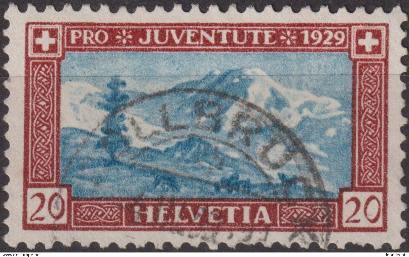 1929 Schweiz / Pro Juventute ° Zum:CH J51, Mi:CH 237, Yt:CH 237, Lyskamm - Used Stamps