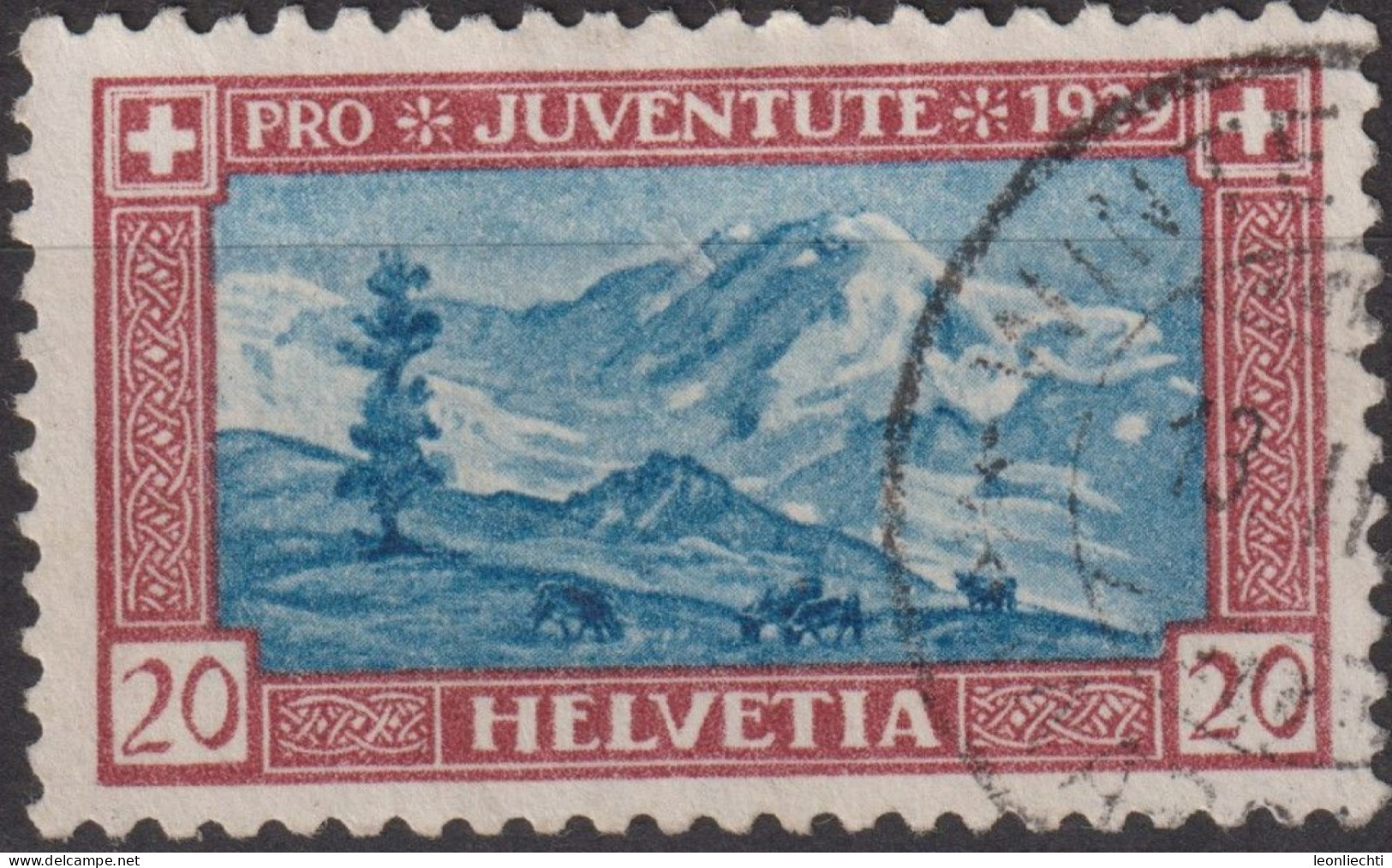 1929 Schweiz / Pro Juventute ° Zum:CH J51, Mi:CH 237, Yt:CH 237, Lyskamm - Used Stamps