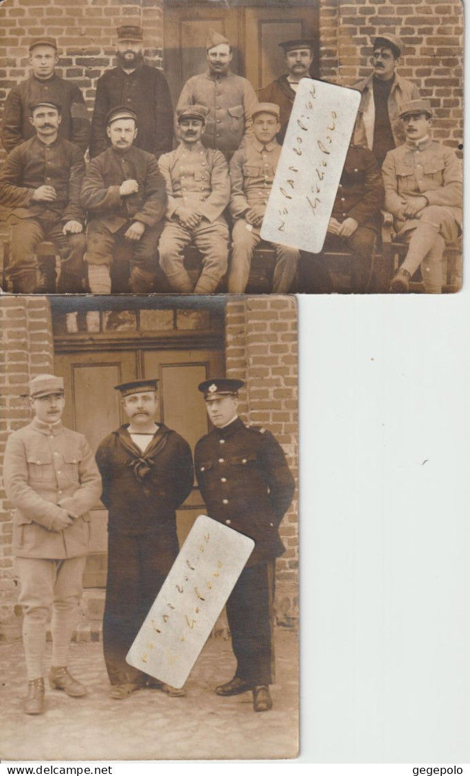 WUSTERMARK - Militaires Posant En 1918 ( 2 Cartes Photos ) - Wustermark