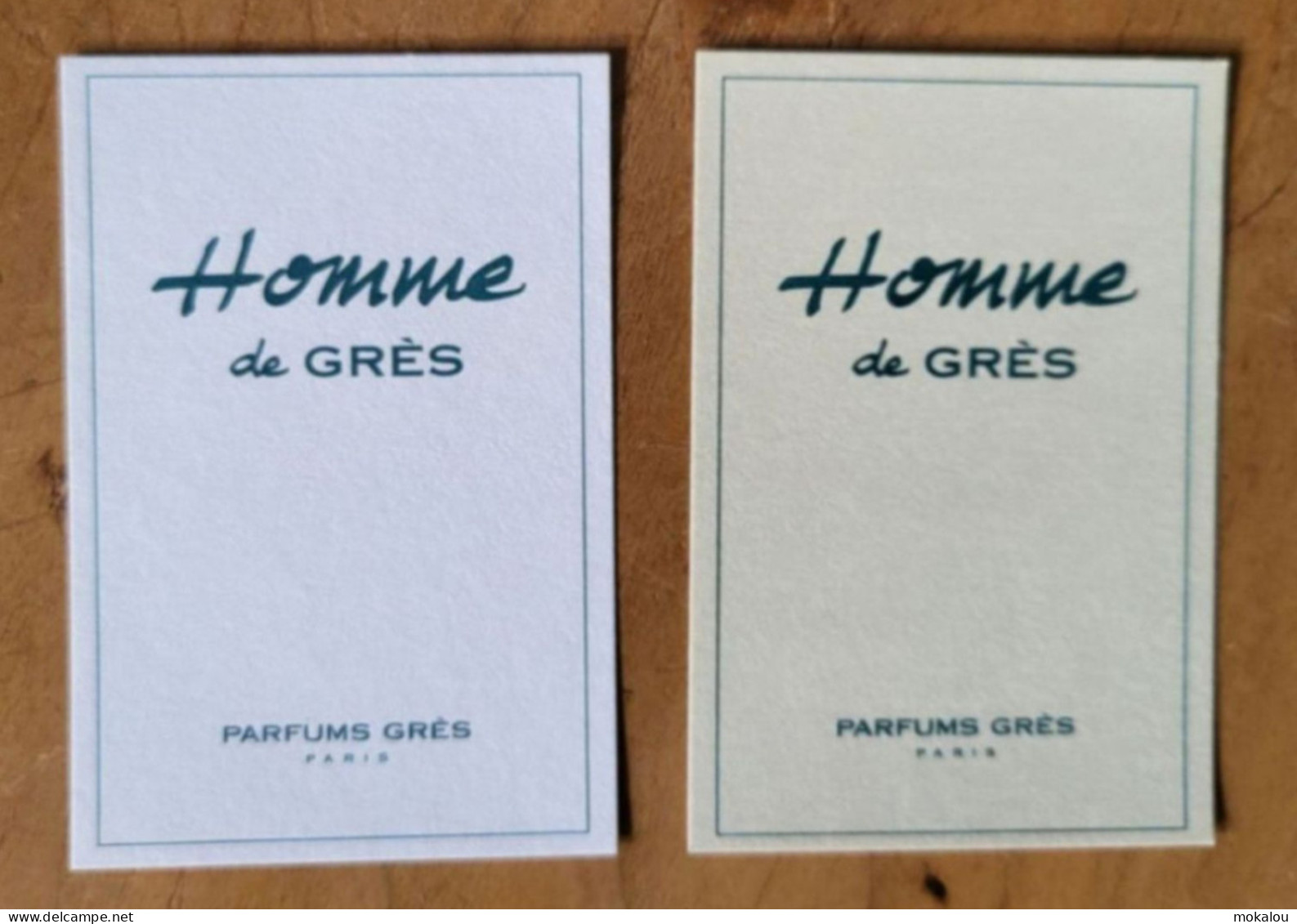 Carte Gres Homme (2 Couleurs Différentes) - Profumeria Moderna (a Partire Dal 1961)