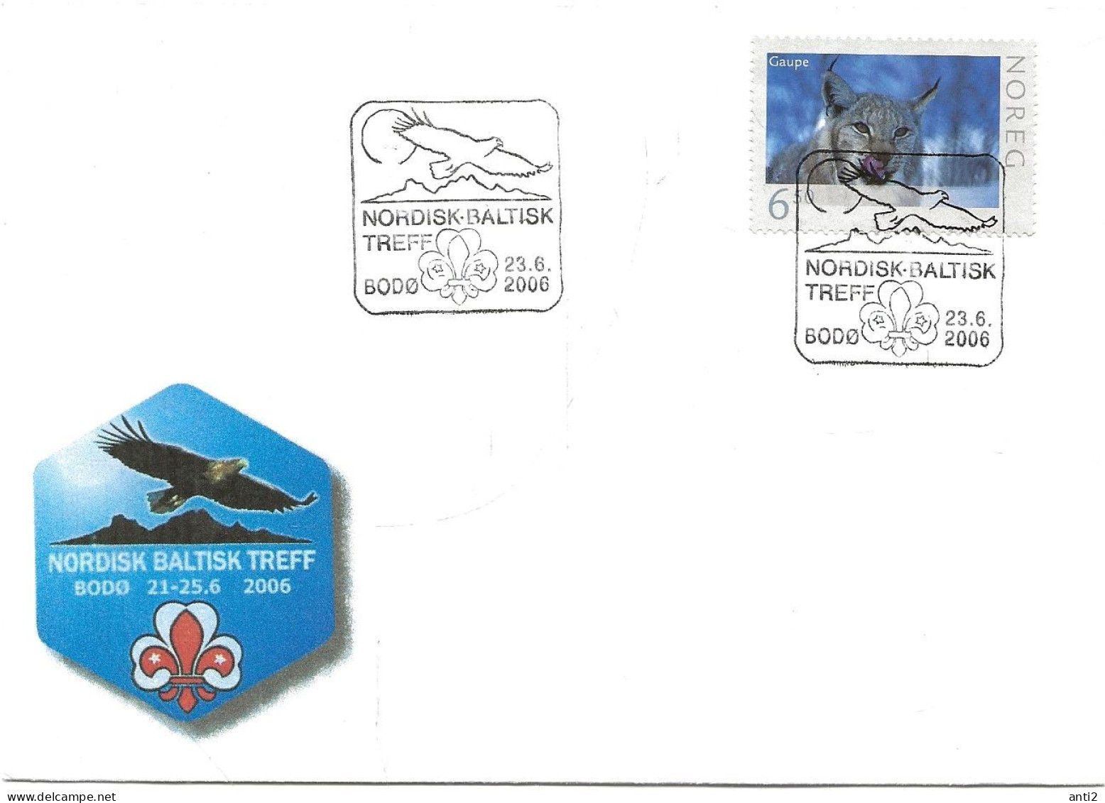 Norway  1997  NKS Nordic Baltic Meeting- Mi 1573 Special Cancellation 23.6.2006  Bodø - Covers & Documents