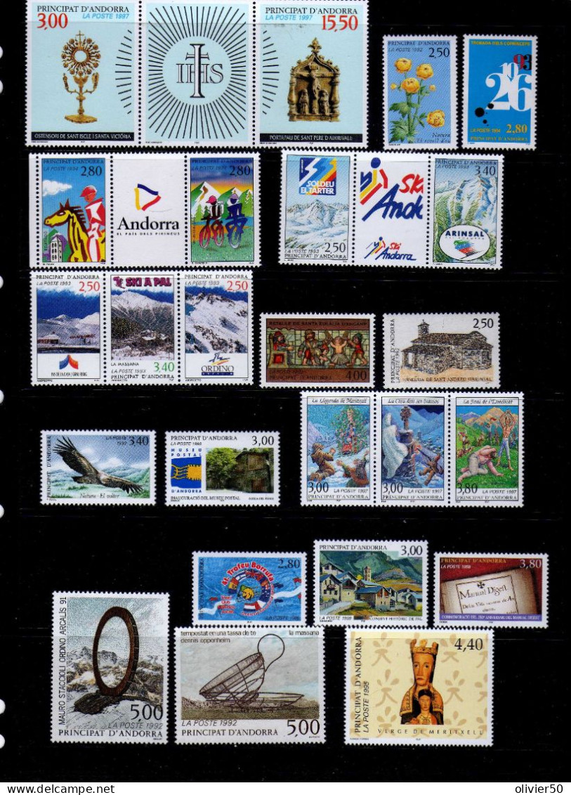 Andorre Francaise -  Art - Sports - Evenements - Neufs** - MNH - Unused Stamps