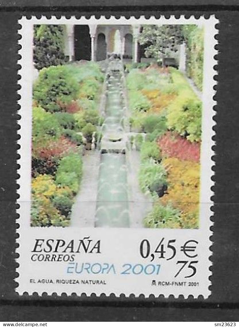 Spanien / Espana  2001  Mi.Nr. 3629 , EUROPA  CEPT  Lebensspender Wasser - Postfrisch / MNH / (**) - 2001