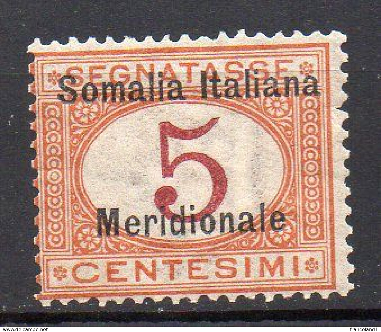 Somalia 1906 Segnatasse N. 1 Nuovo MLH* Sassone 40 Euro - Somalie