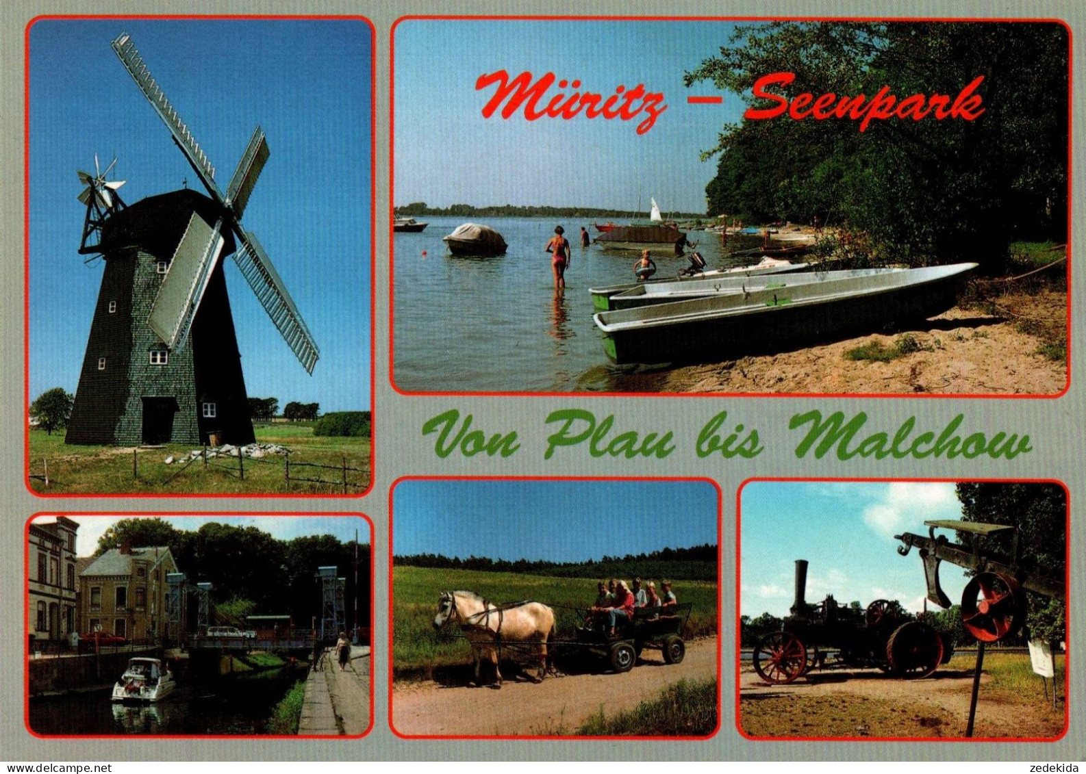 H1161 - TOP Plau Malchow Müritz Windmühle - Bild Und Heimat Reichenbach Qualitätskarte - Plau