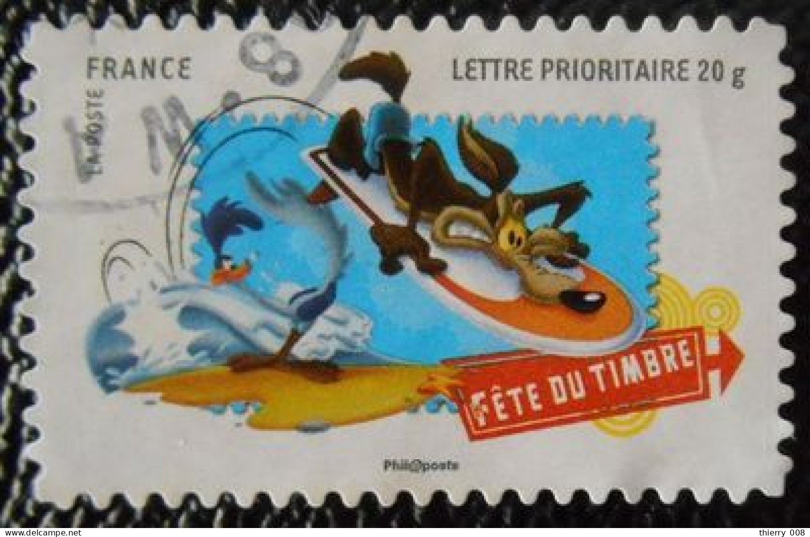 268  Autoadhésif France Oblitéré 2009 Fête Du Timbre Looney Tunes Vil Coyote Et Bip Bip - Andere & Zonder Classificatie