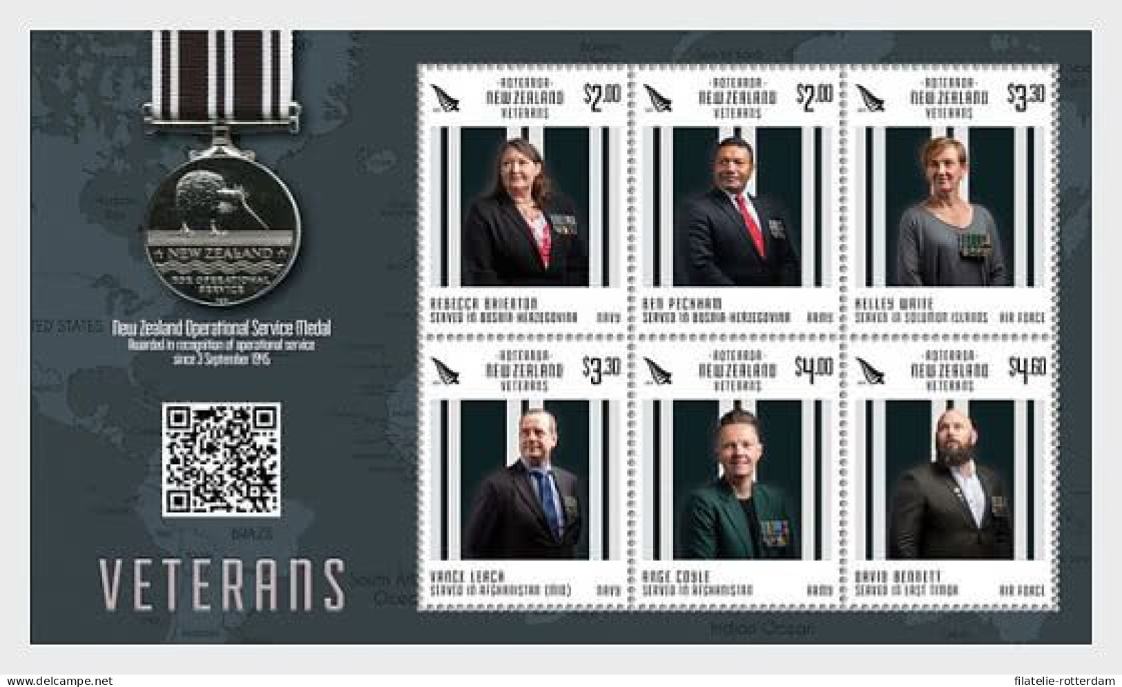 New Zealand / Nieuw-Zeeland - Postfris / MNH - Sheet Veterans 2024 - Ungebraucht