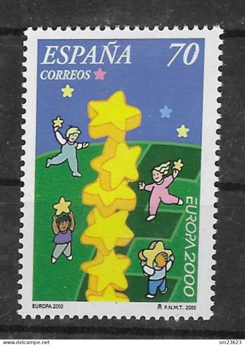 Spanien / Espana  2000  Mi.Nr. 3540 , EUROPA CEPT - Kinder Bauen Sternenturm - Postfrisch / MNH / (**) - 2000