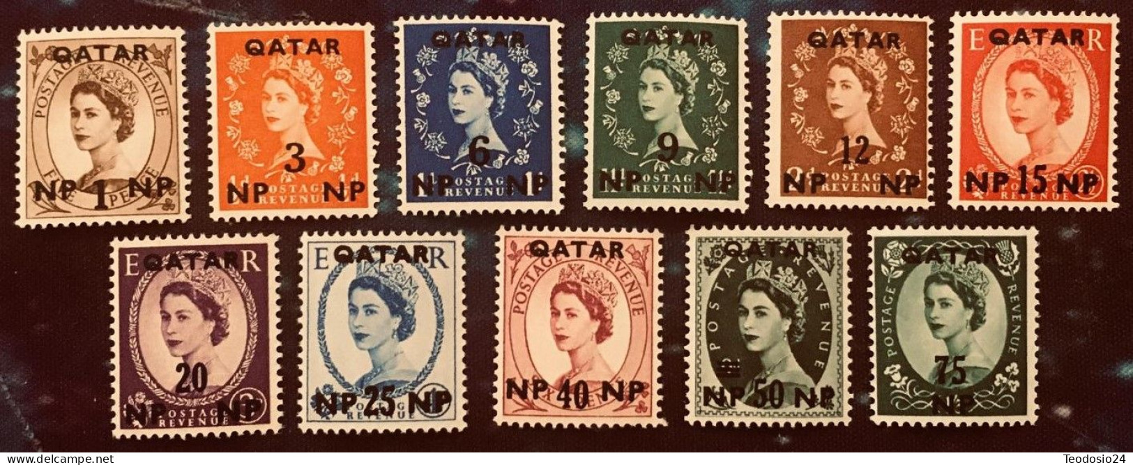 Qatar 1957 - Mi-Nr. 1-11 ** - MNH - Queen Elizabeth (II) - Qatar