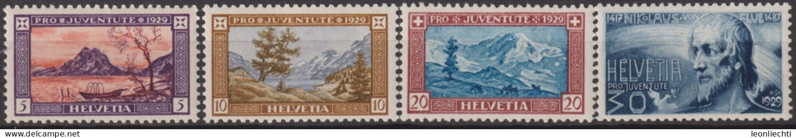 1929 Schweiz / Pro Juventute ° Zum:CH J49-J52, Mi:CH 235-238, Yt:CH 235-238, Landschaften, Nikolaus Von Flüe - Unused Stamps