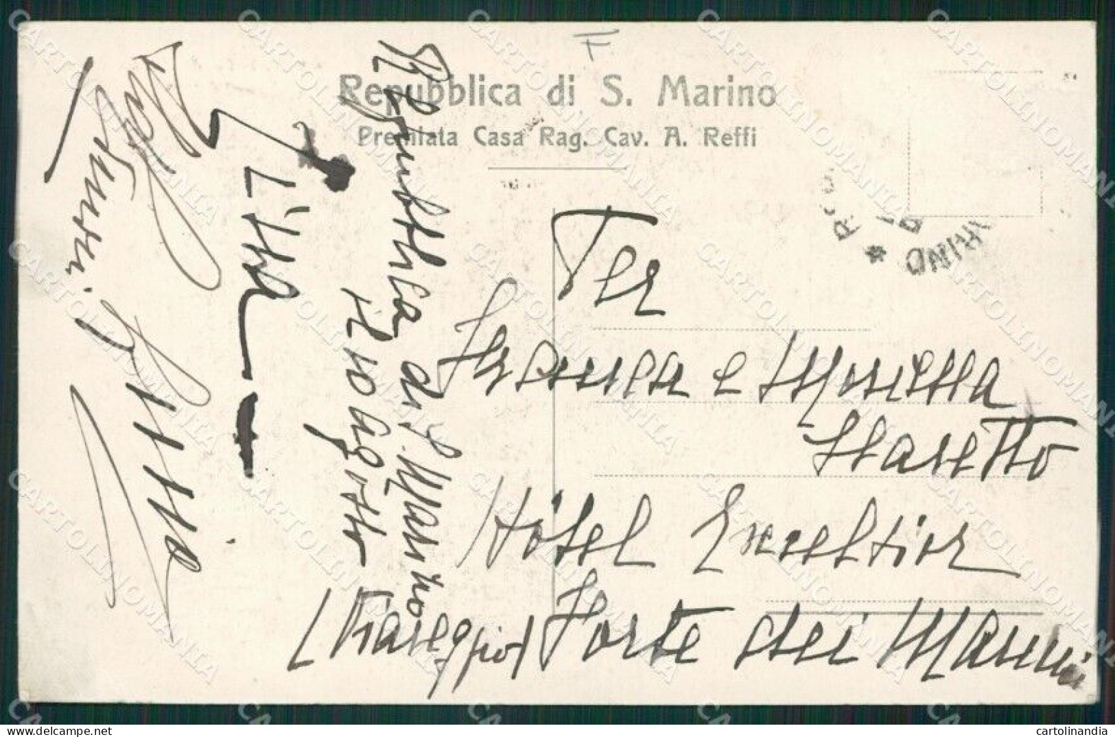 San Marino PIEGA ABRASA Cartolina MQ5517 - Saint-Marin