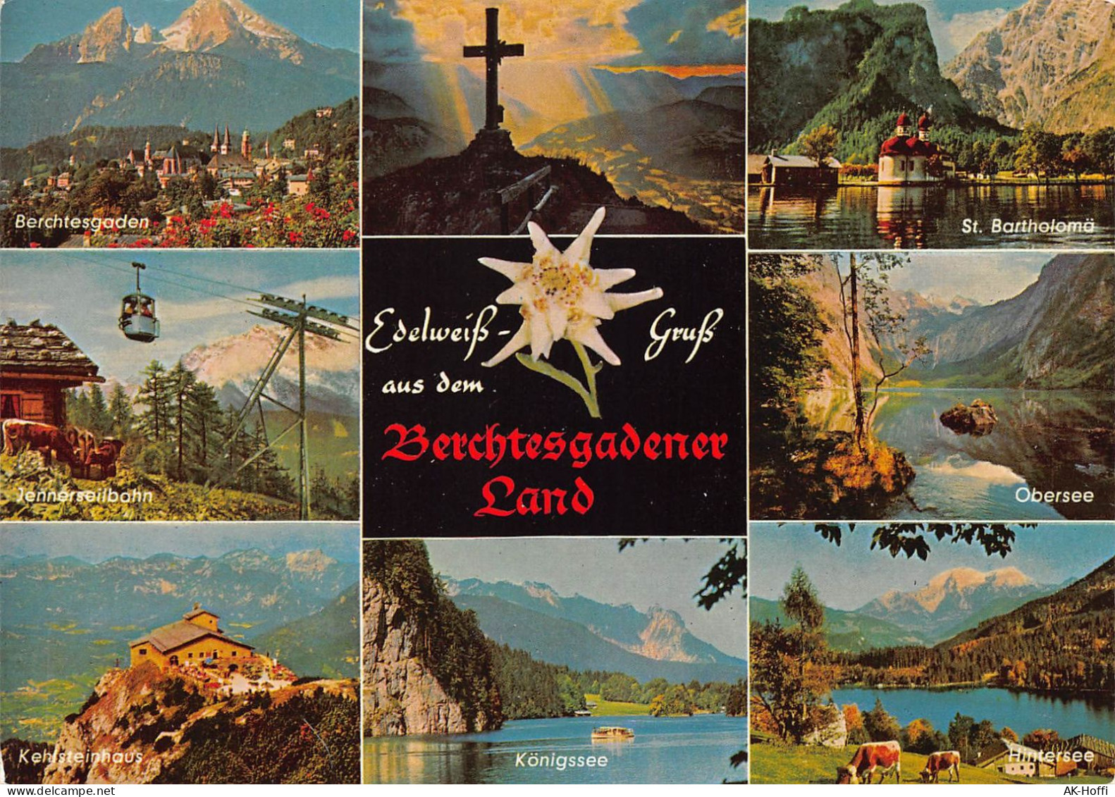 Berchtesgaden - Mehrbildkarte Edelweiß-Gruß Aus Dem Berchtesgadener Land - Berchtesgaden