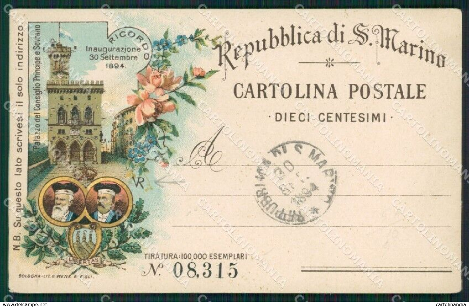 San Marino Gruss Cartolina MQ5622 - San Marino