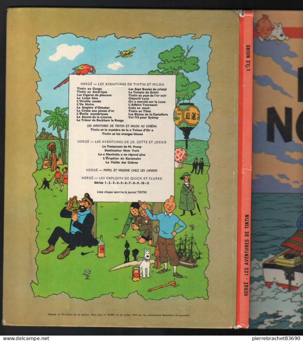 TINTIN. L'ÎLE NOIRE. 1966 - Tintin