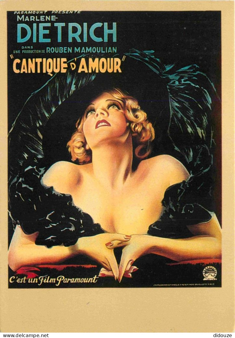 Cinema - Affiche De Film - Cantique D'amour - Marlène Dietrich - CPM - Voir Scans Recto-Verso - Affiches Sur Carte