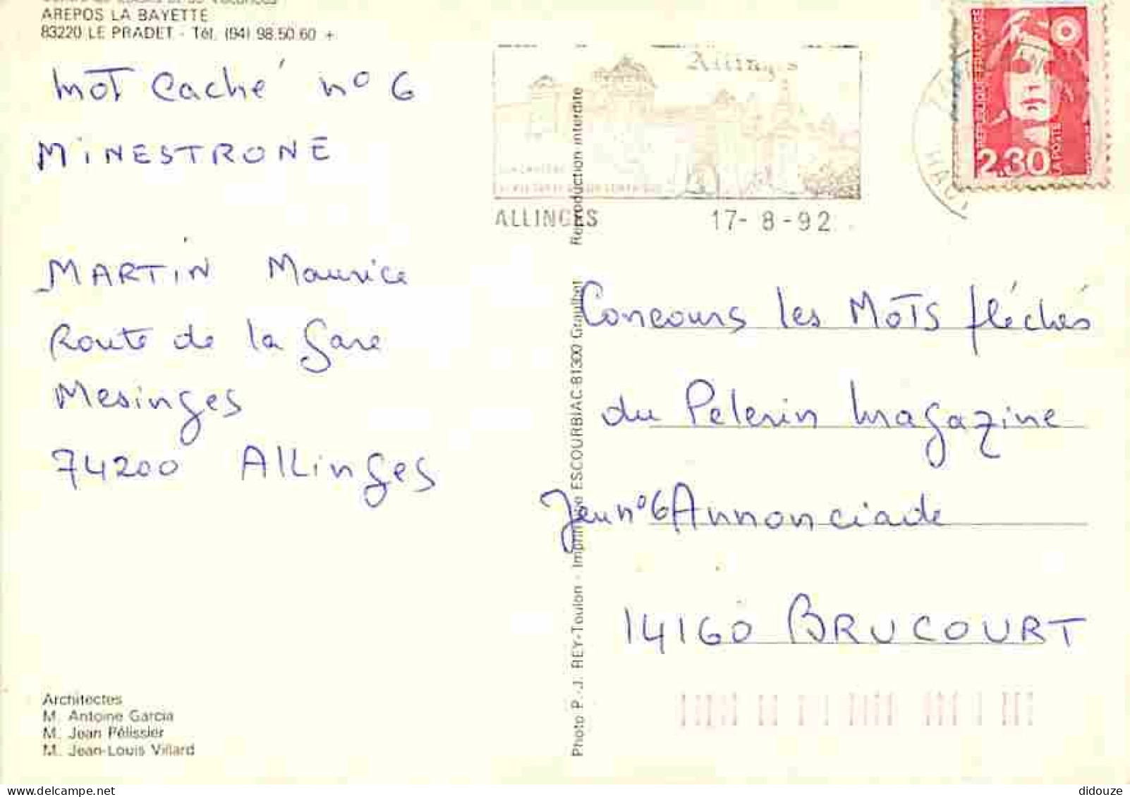 83 - Le Pradet - Centre De Loisirs Et De Vacances Arepos La Bayette - Piscine - CPM - Voir Scans Recto-Verso - Le Pradet