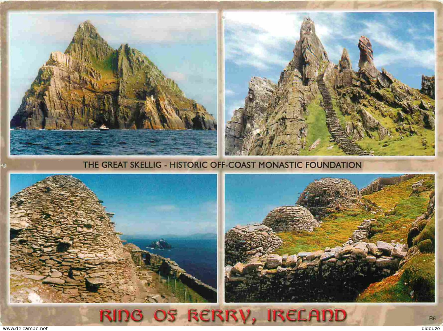 Irlande - Kerry - Ring Of Kerry - The Great Skellig - Historic Off-coast Monastic Foundation - Multivues - CPM - Etat Tr - Kerry