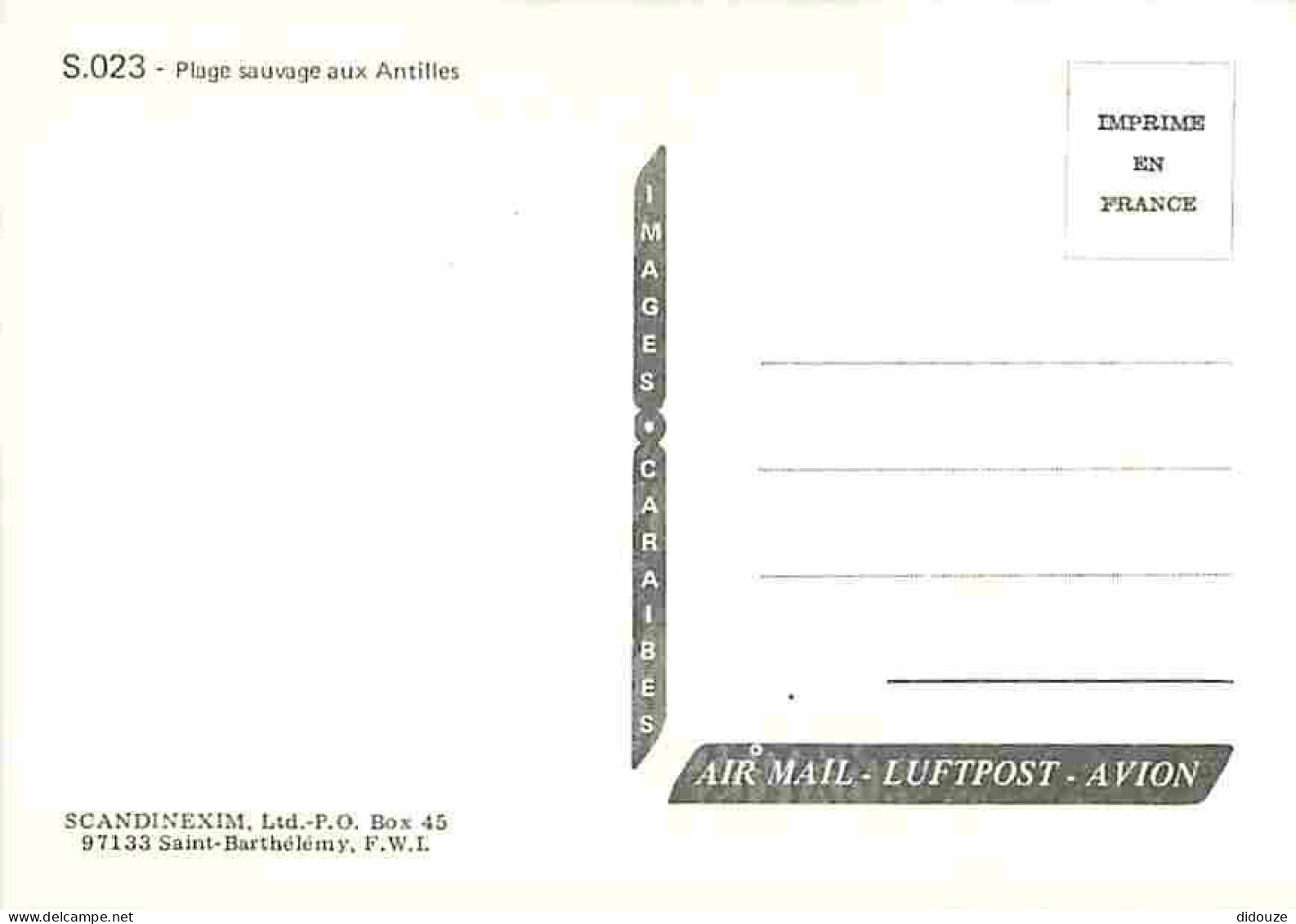 Antilles - Plage Sauvage - Carte Neuve - CPM - Voir Scans Recto-Verso - Altri & Non Classificati