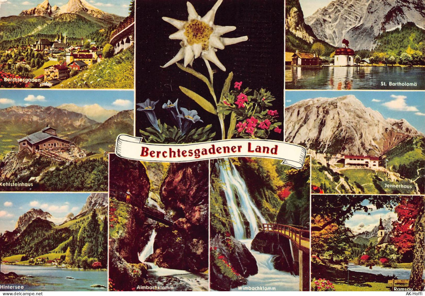 Berchtesgaden - Mehrbildkarte Edelweiß-Gruß Aus Dem Berchtesgadener Land - Berchtesgaden