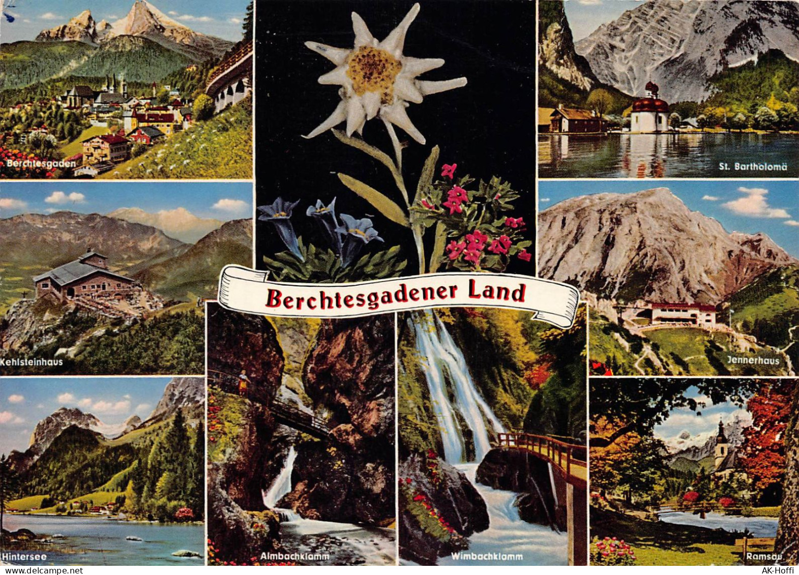 Berchtesgaden - Mehrbildkarte Edelweiß-Gruß Aus Dem Berchtesgadener Land - Berchtesgaden