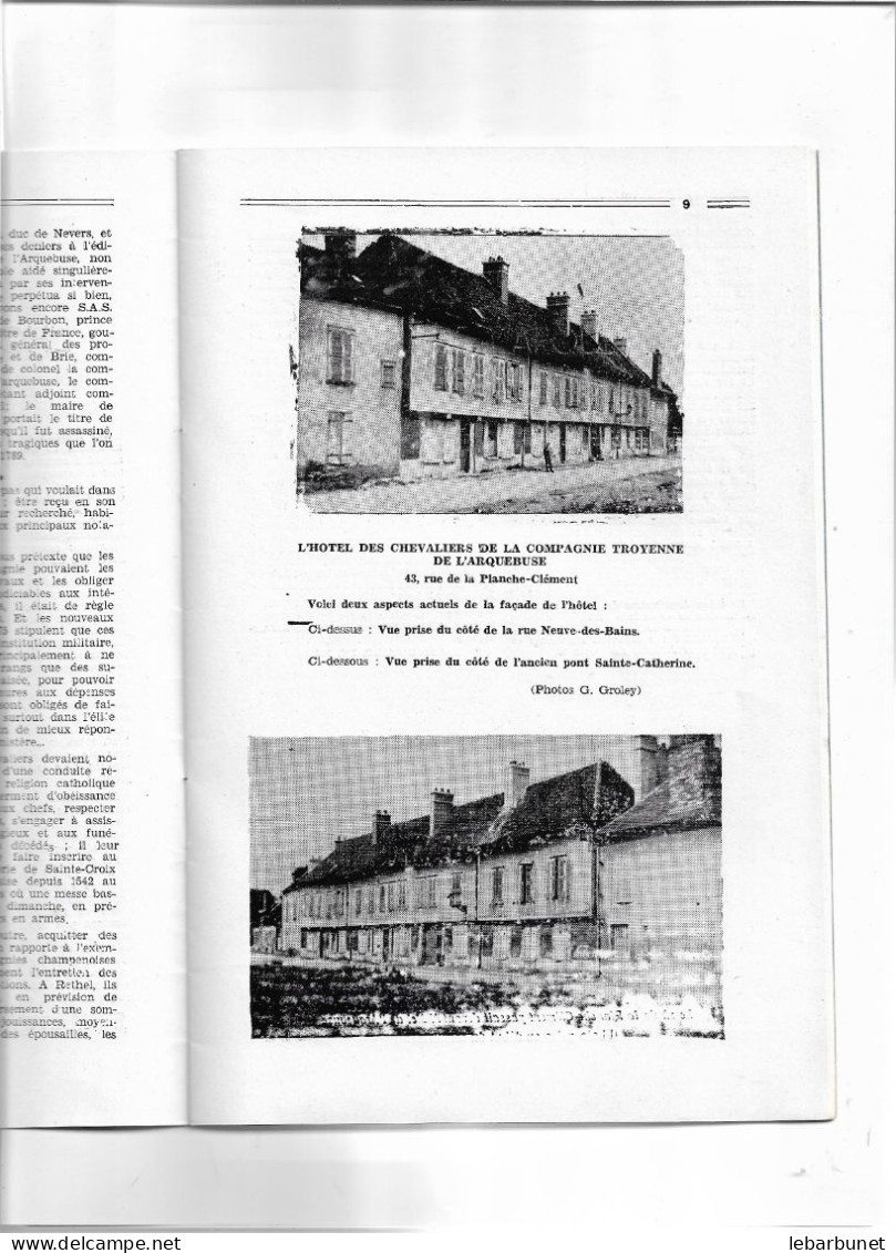 Livret Ancien 1949 Vieux Troyes L'Hotel De L'Arquebuse - Champagne - Ardenne