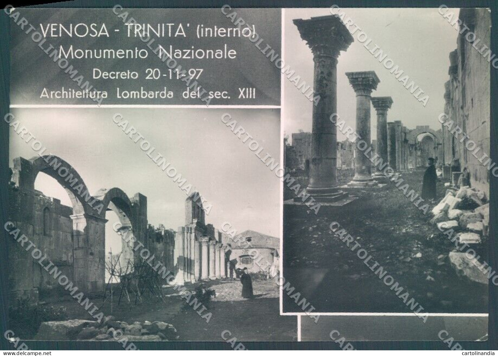 Potenza Venosa Trinita' Monumento Nazionale Foto FG Cartolina JK1458 - Potenza