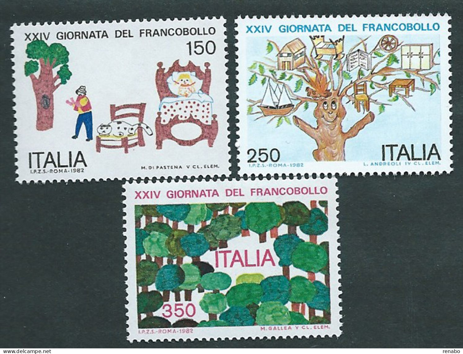 Italia, Italy, Italien, Italie 1982; Giornata Del Francobollo, Serie Completa. Nuovi. - Stamp's Day