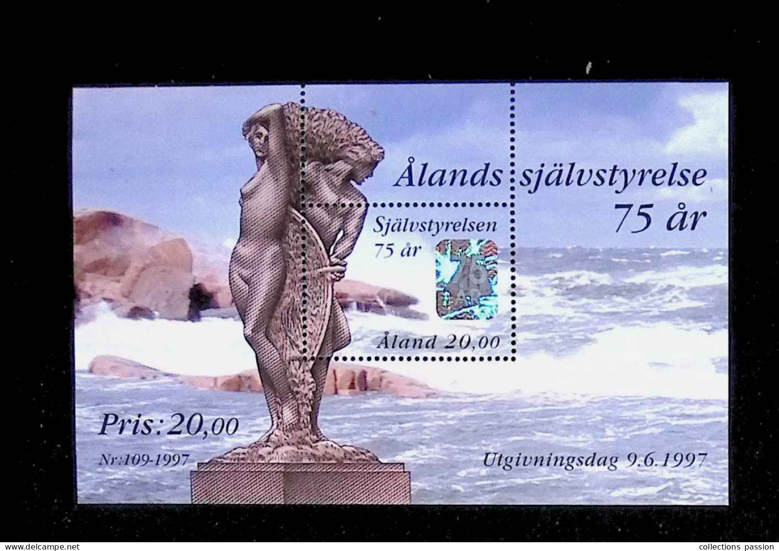 CL, Feuillets & Blocs, Block, Bloc, Aland, Alands Självstyrelse 75 Ar, Neuf, Utgivningsdag 9.6.1997 - Aland