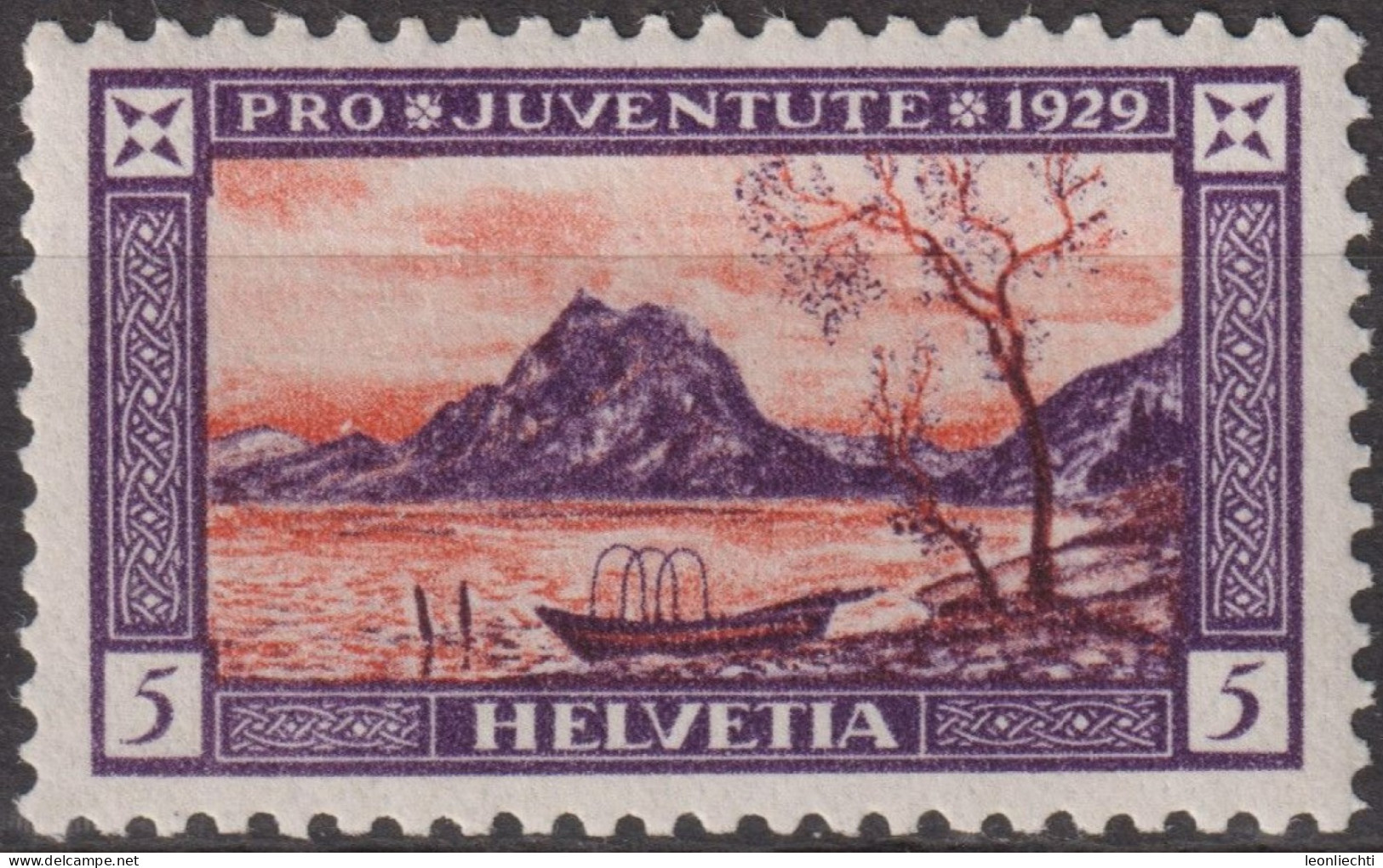 1929 Schweiz / Pro Juventute ** Zum:CH J49, Mi:CH 235, Yt:CH 235,  Luganersee - Unused Stamps