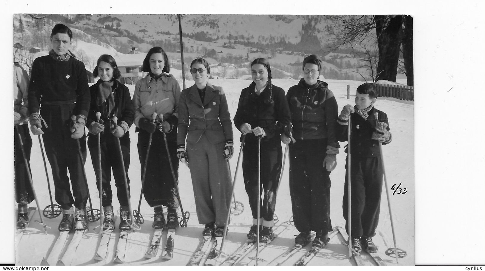 CARTE PHOTO - GROUPE DE SKIEUR - Sports D'hiver