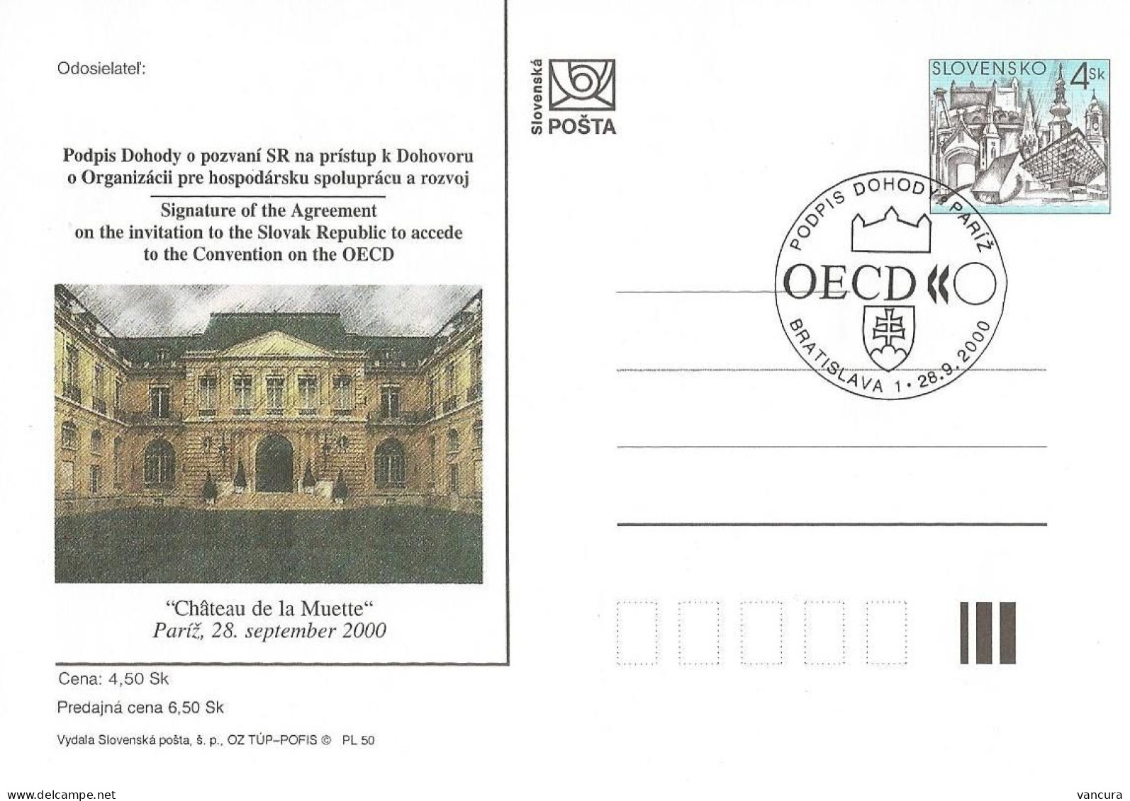 CDV 52 Slovakia Convention Between SR And OECD 2000 - Andere & Zonder Classificatie