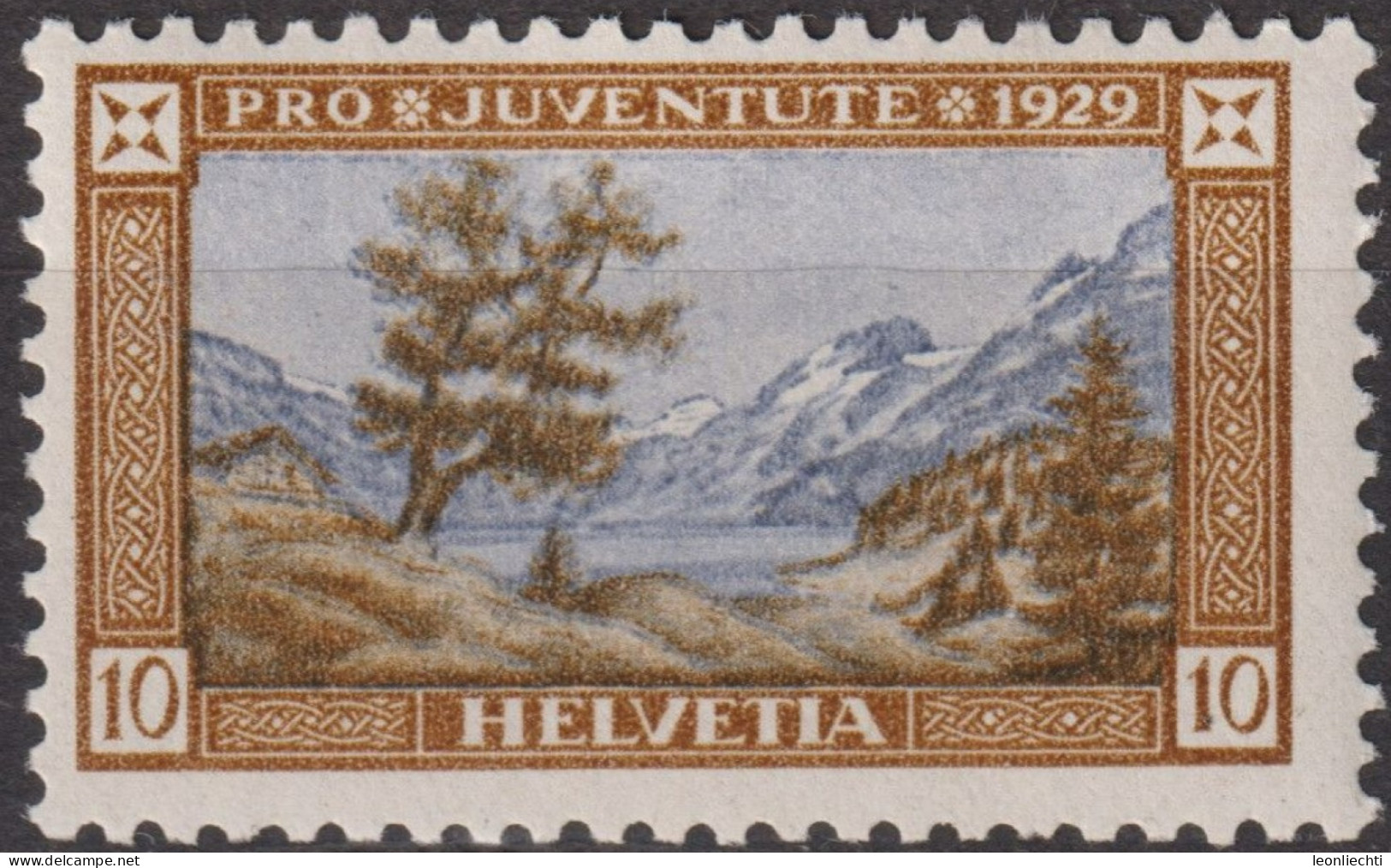 1929 Schweiz / Pro Juventute ** Zum:CH J50, Mi:CH 236, Yt:CH 236, Engstlensee, Bäume - Unused Stamps